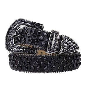Black rhinestone belt